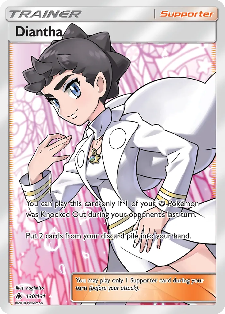 2018 Forbidden Light Diantha #130/131 Rare Ultra card image