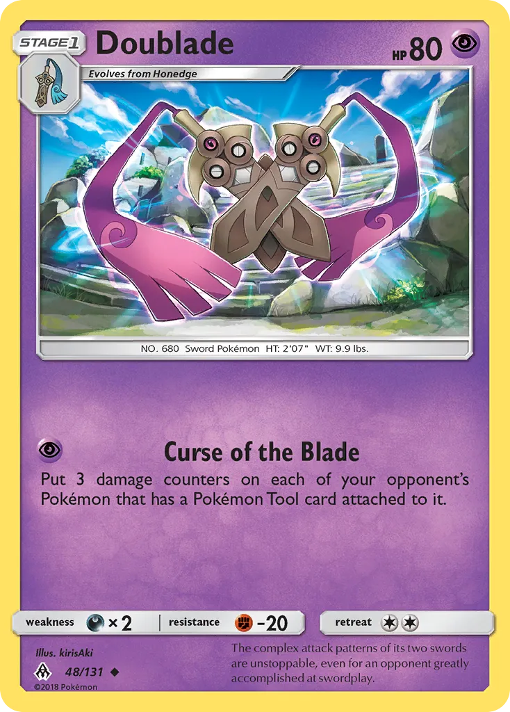 2018 Forbidden Light Doublade Uncommon #048/131 Uncommon card image