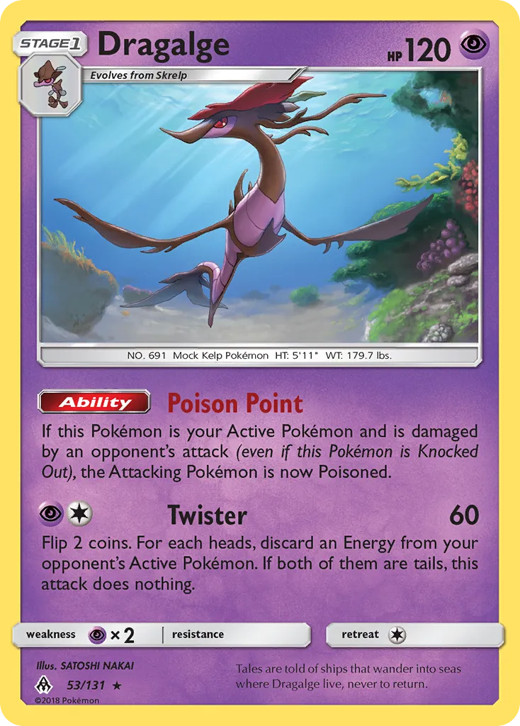 2018 Forbidden Light Dragalge Rare #053/131 Rare card image