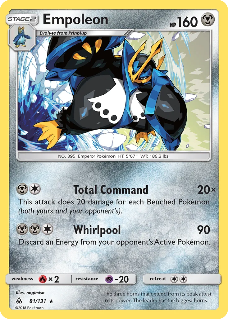 2018 Forbidden Light Empoleon #081/131 Rare Holo card image