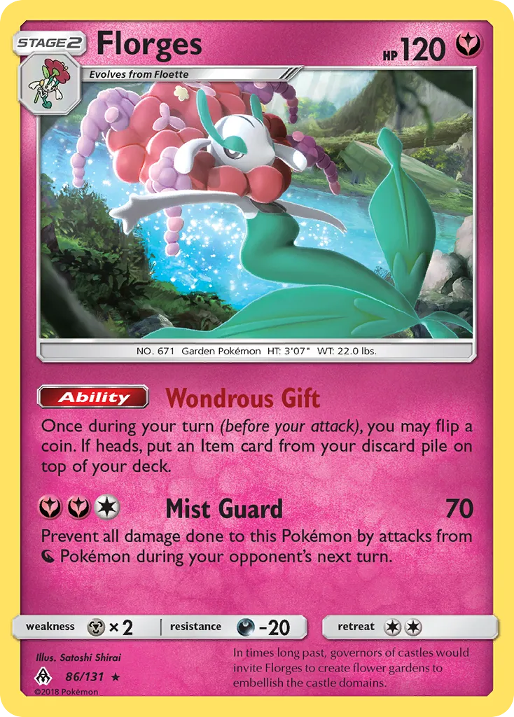 2018 Forbidden Light Florges Rare #086/131 Rare card image