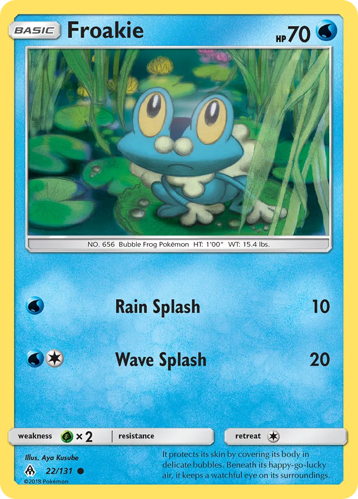 2018 Forbidden Light Froakie Common #021/131 Common card image