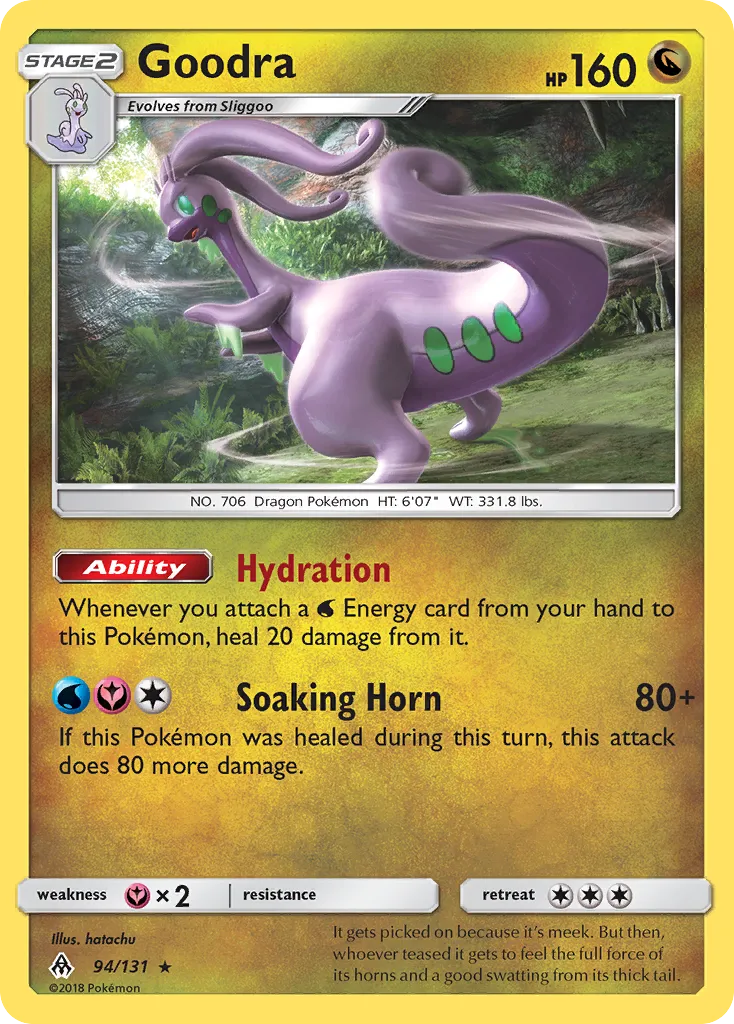 2018 Forbidden Light Goodra #094/131 Rare Holo card image