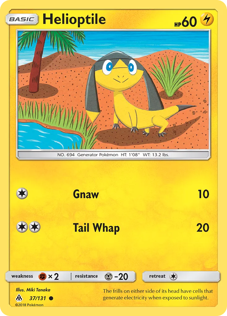 2018 Forbidden Light Helioptile Common #037/131 Common card image