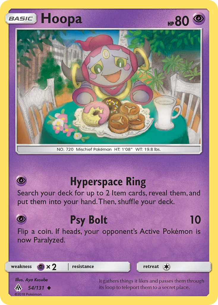 2018 Forbidden Light Hoopa Uncommon #054/131 Uncommon card image