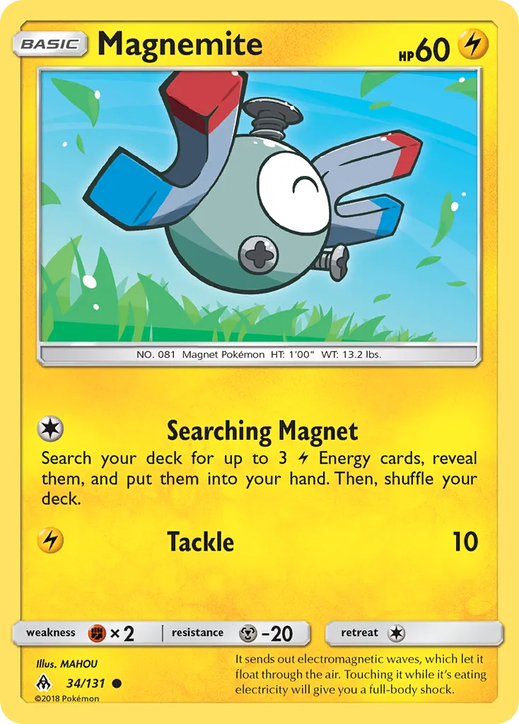 2018 Forbidden Light Magnemite Common #034/131 Common card image