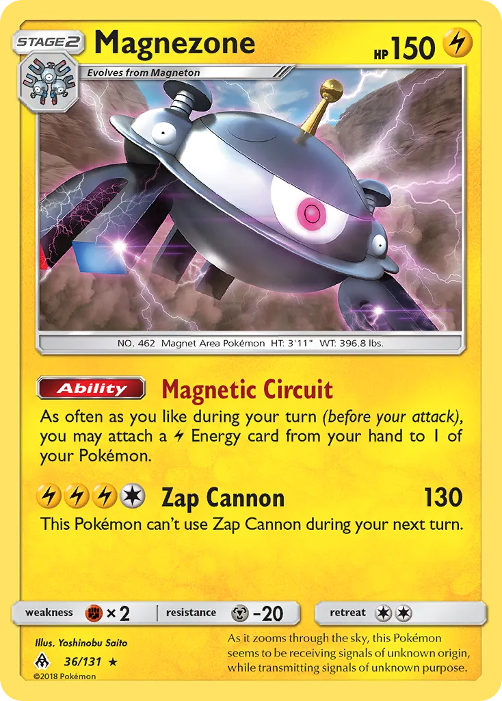 2018 Forbidden Light Magnezone Rare #036/131 Rare card image
