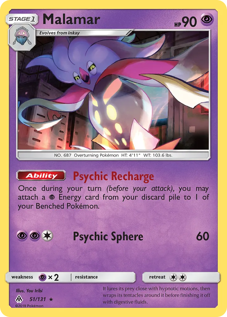 2018 Forbidden Light Malamar Rare #051/131 Rare card image