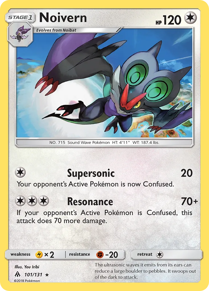 2018 Forbidden Light Noivern Rare #101/131 Rare card image