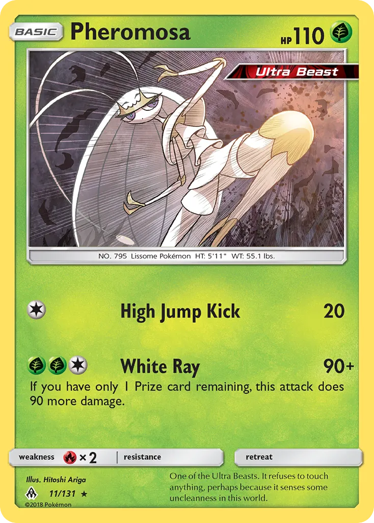 2018 Forbidden Light Pheromosa #011/131 Rare Holo card image