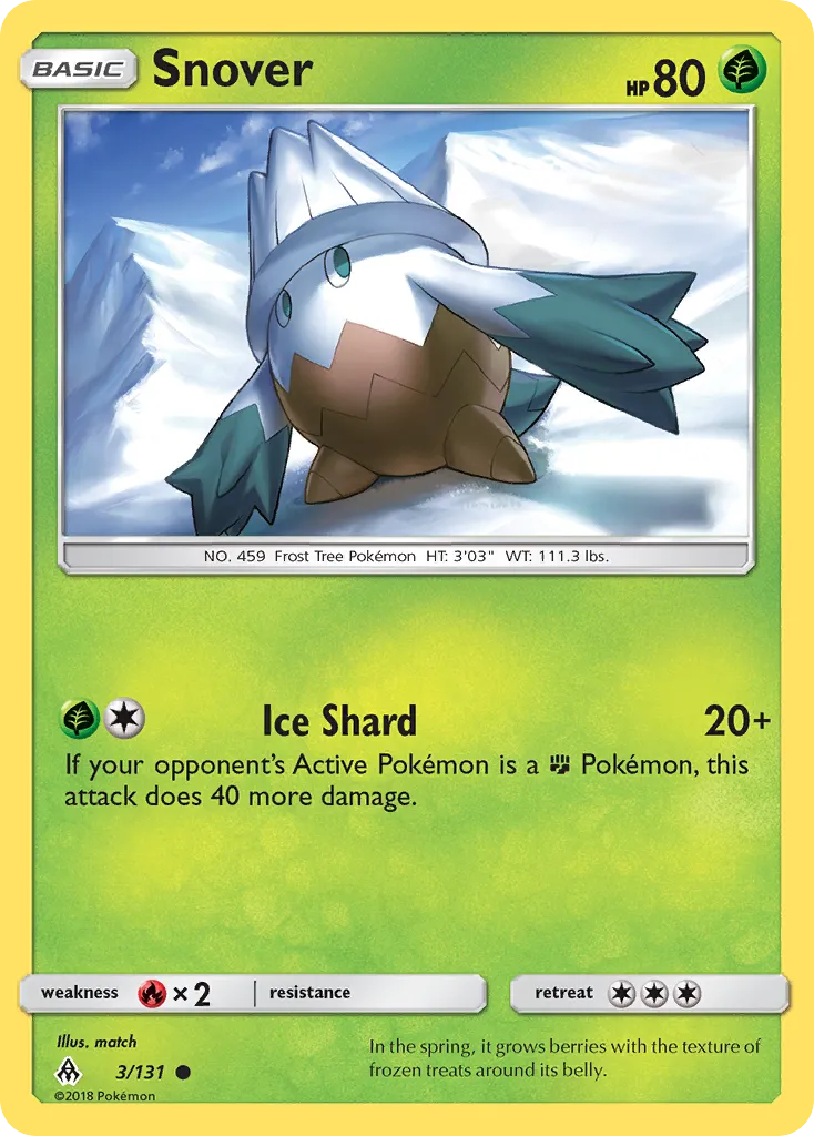2018 Forbidden Light Snover Common #003/131 Common card image