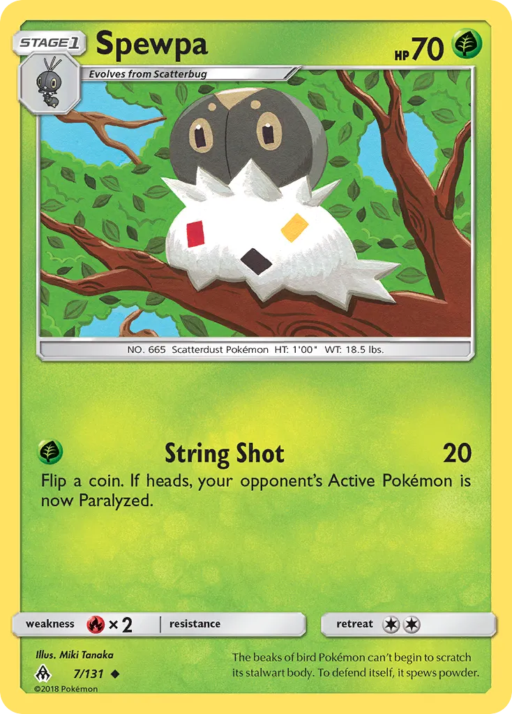 2018 Forbidden Light Spewpa Uncommon #007/131 Uncommon card image
