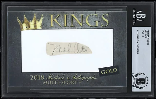 2018 Historic Autographs Kings Mel Ott #2 card image
