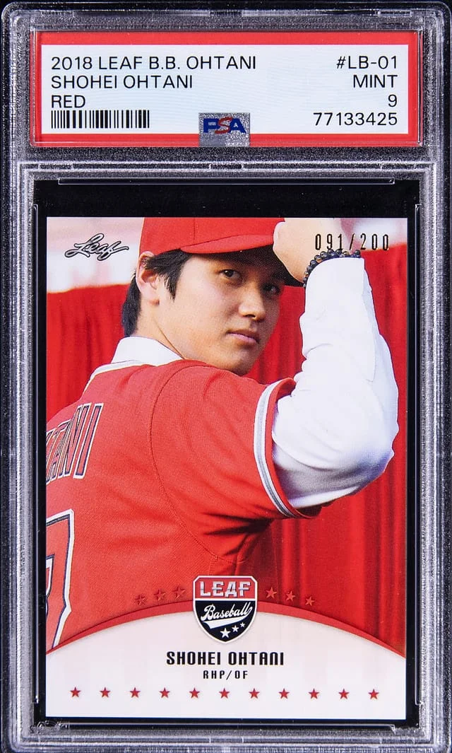 2018 Leaf Baseball Shohei Ohtani #LB-01 card image
