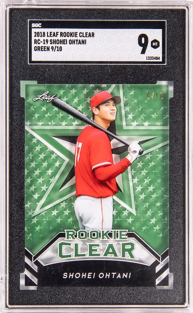 2018 Leaf Clear Green #-19 Shohei Ohtani #no-number card image
