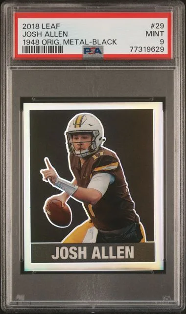 2018 Leaf Josh Allen 1948 Originals Metal Black #29 card image