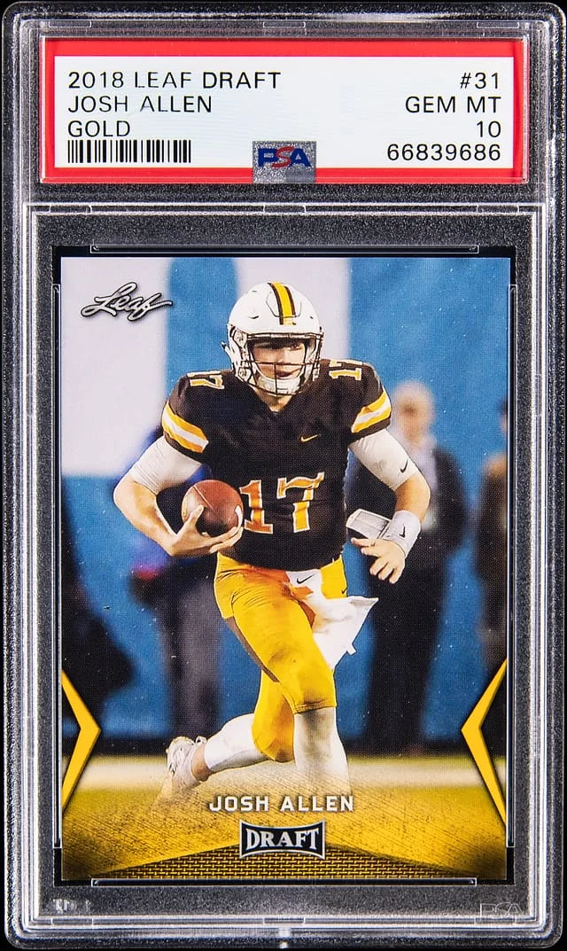 2018 Leaf Josh Allen Draft Gold #31 card image