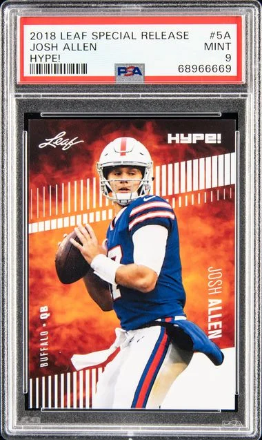 2018 Leaf Josh Allen Special Release Hype! #5A card image