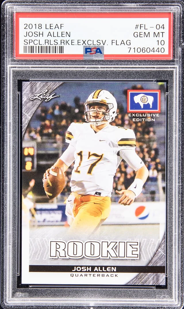 2018 Leaf Josh Allen Special Release Exclusive Flag #FL-04 card image