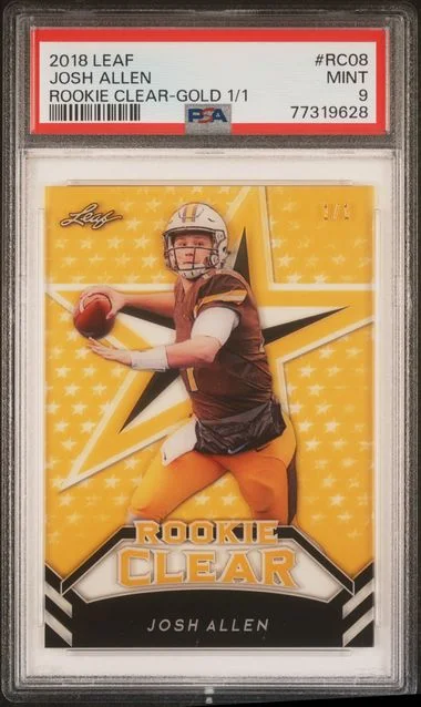 2018 Leaf Josh Allen Clear Gold #RC08 card image