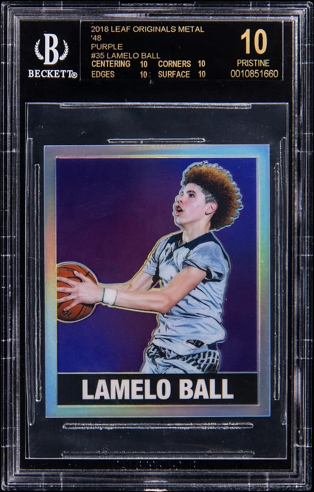 2018 Leaf Lamelo Ball Originals Metal '48 Purple #35 card image