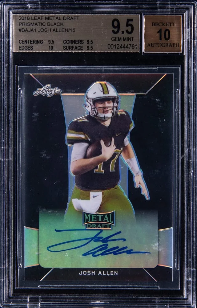 2018 Leaf Metal Josh Allen Draft Prismatic Black #BA-JA1 card image