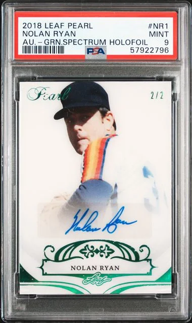 2018 Leaf Nolan Ryan Pearl Autograph #NR1 card image