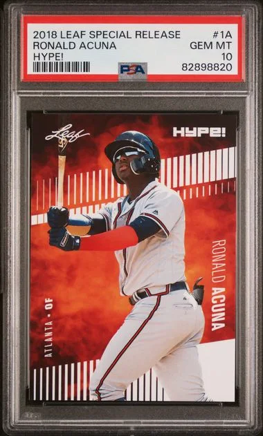 2018 Leaf Ronald Acuna Special Release Hype! #1A card image