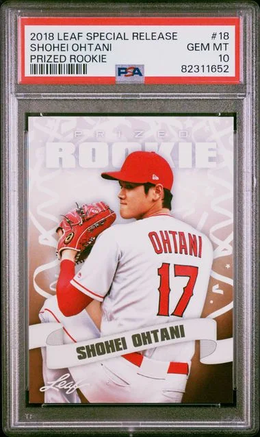 2018 Leaf Shohei Ohtani Special Release Prized #18 card image