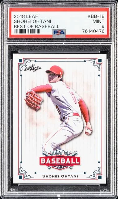2018 Leaf Shohei Ohtani Best Of Baseball #BB-18 card image