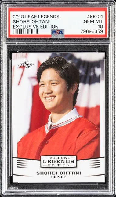 2018 Leaf Shohei Ohtani Ohtani Legends Exclusive Edition #EE-01 card image