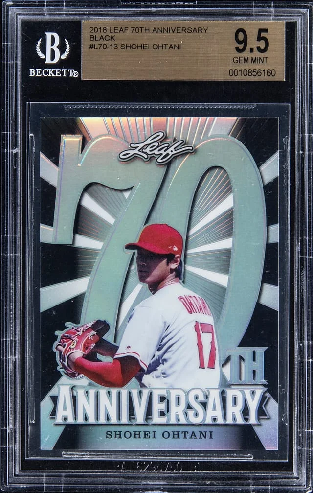 2018 Leaf Shohei Ohtani 70th Anniversary Black #L70-13 card image