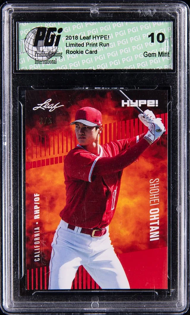 2018 Leaf Shohei Ohtani - PGI HYPE! Limited Print Run #10 card image