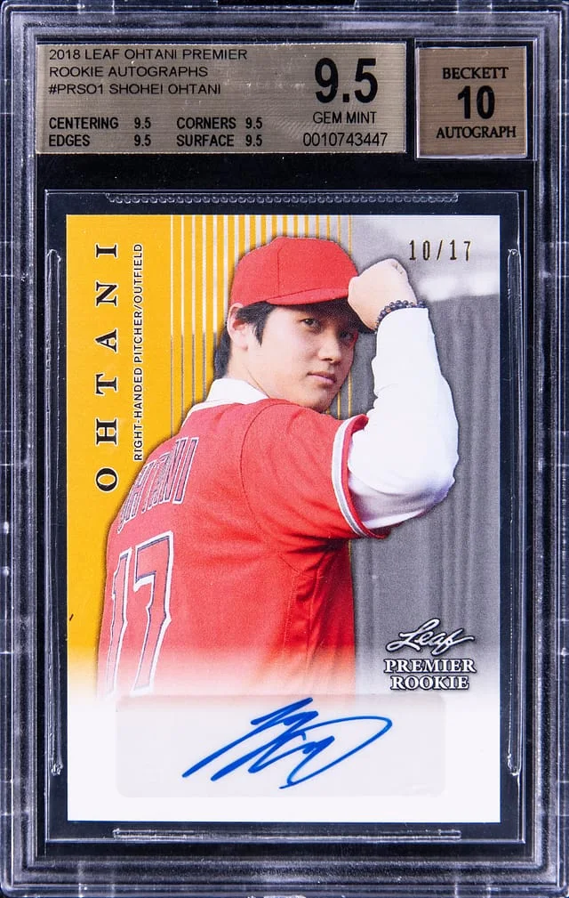 2018 Leaf Shohei Ohtani Ohtani Premier Autographs #PR-SO1 card image