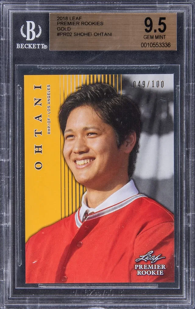 2018 Leaf Shohei Ohtani Premier Rookies Pink #PR02 card image
