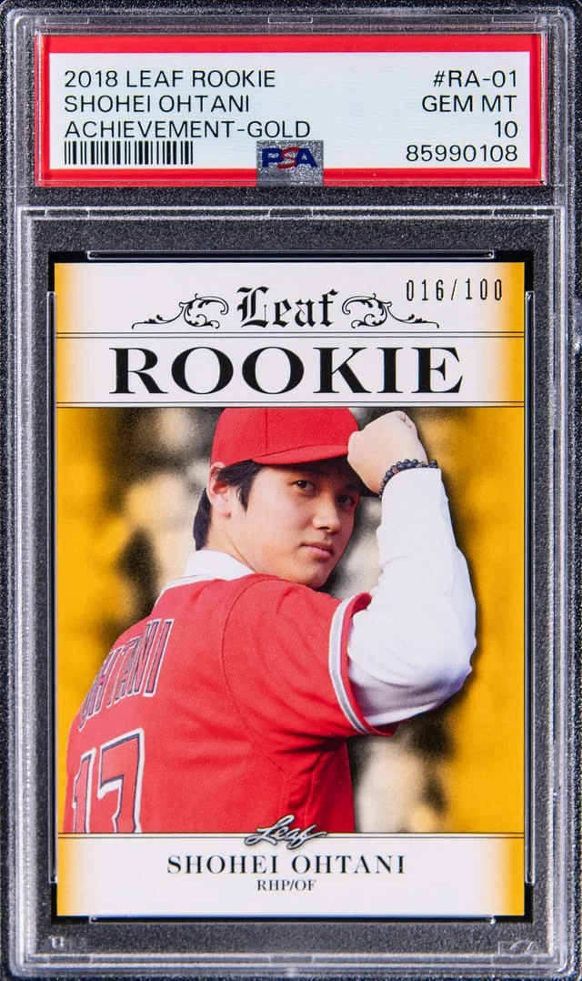 2018 Leaf Shohei Ohtani Achievement Gold #RA-01 card image