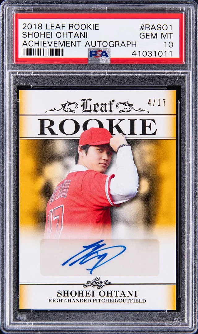 2018 Leaf Shohei Ohtani Achievement Autograph #RA-SO1 card image
