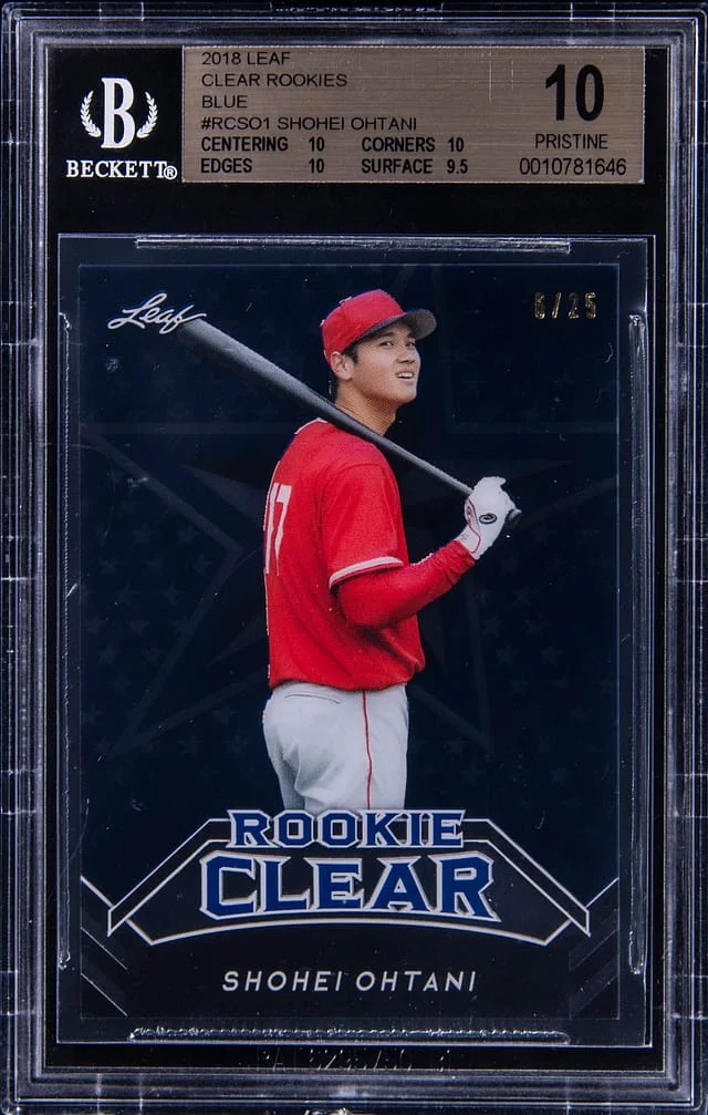 2018 Leaf Shohei Ohtani Clear Rookies Blue #RCSO1 card image