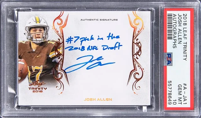 2018 Leaf Trinity Josh Allen Autograph #A-JA1 card image