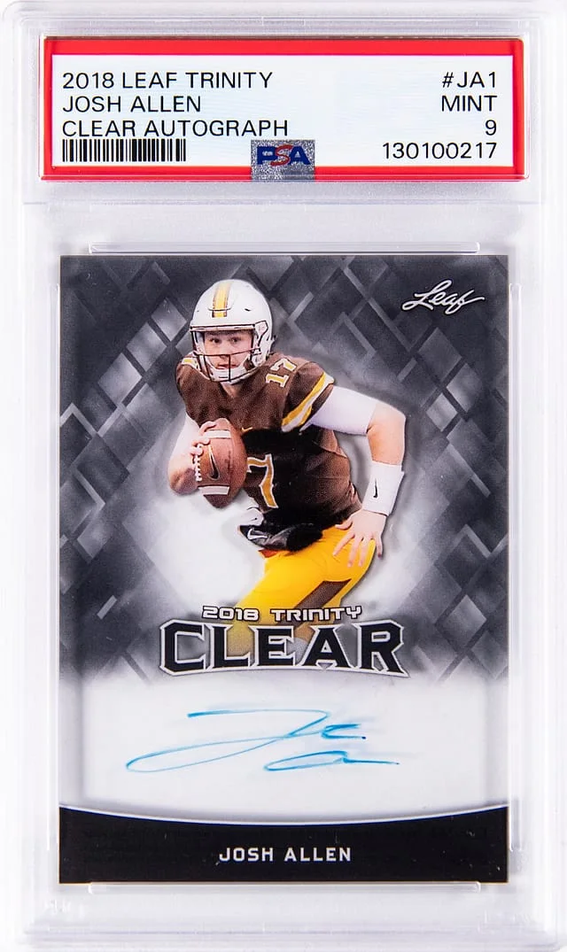 2018 Leaf Trinity Josh Allen Clear Autograph #CA-JA1 card image