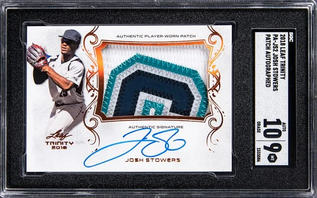 2018 Leaf Trinity Josh Stowers Patch Autographed #PA-JS2 card image