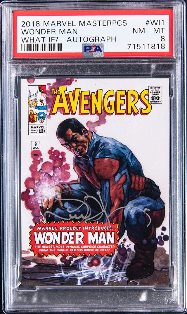 2018 Marvel Masterpieces What If? Autograph Wonder Man #WI1 card image
