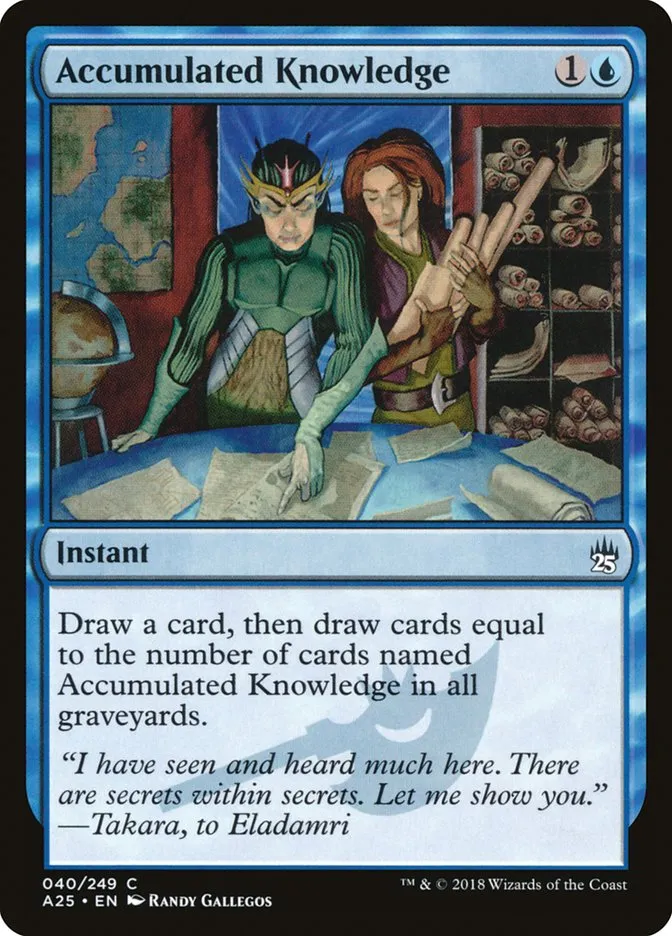 2018 Masters 25 Accumulated Knowledge common #40 unlisted card image