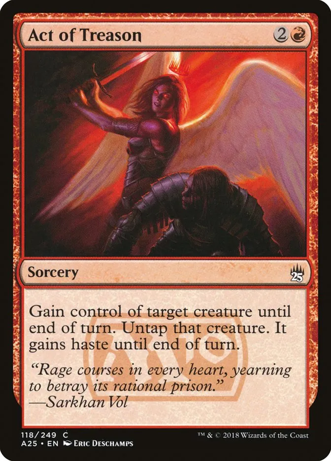 2018 Masters 25 Act of Treason common #118 unlisted card image