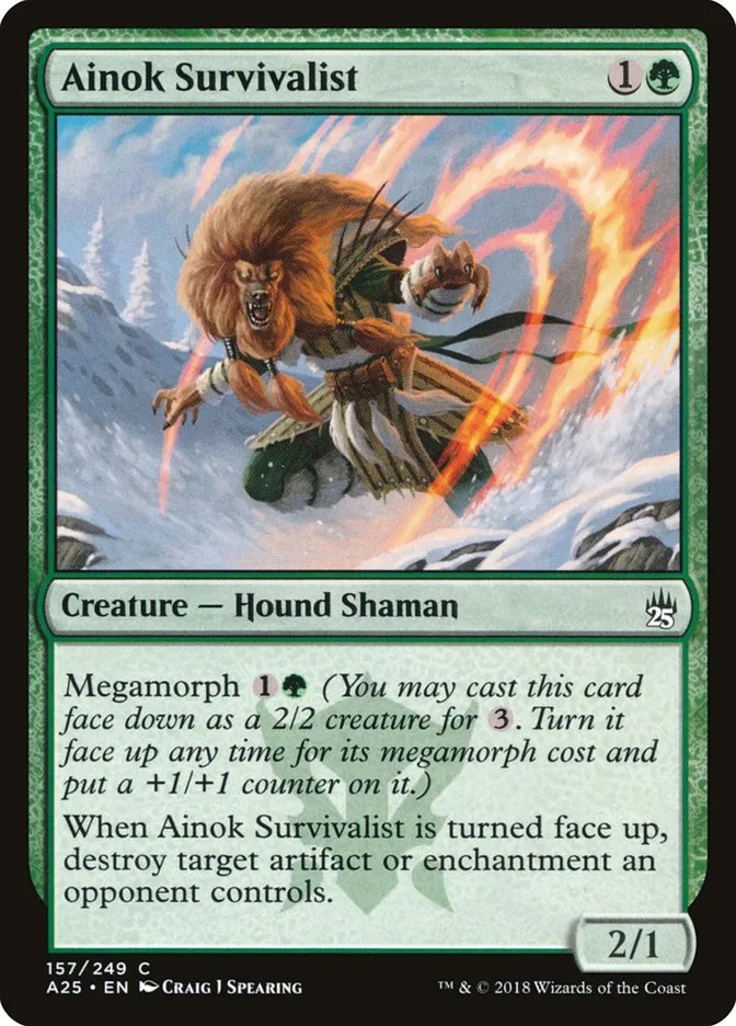 2018 Masters 25 Ainok Survivalist common #157 unlisted card image