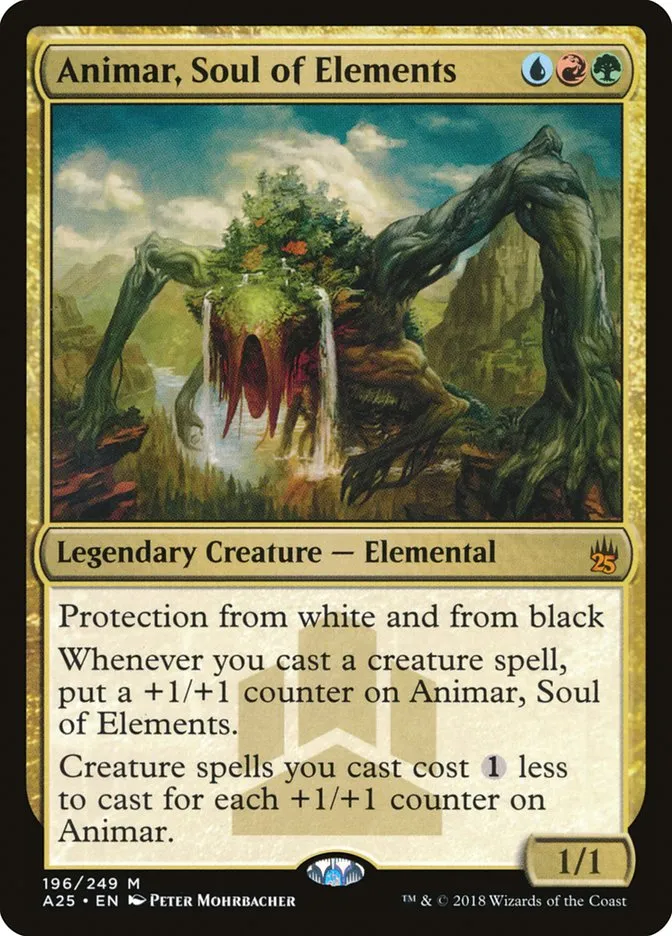 2018 Masters 25 Animar, Soul of Elements mythic #196 unlisted card image