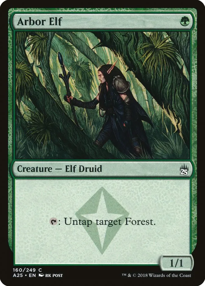 2018 Masters 25 Arbor Elf common #160 unlisted card image