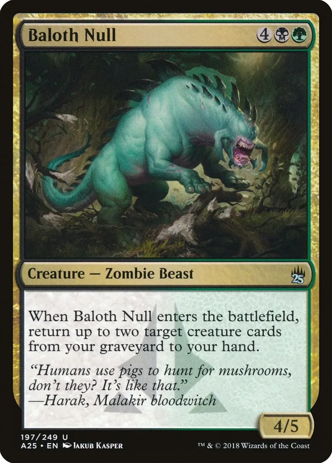 2018 Masters 25 Baloth Null uncommon #197 unlisted card image