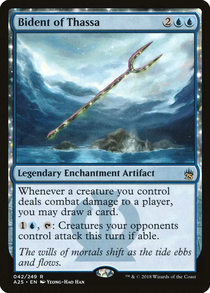 2018 Masters 25 Bident of Thassa rare #42 unlisted card image