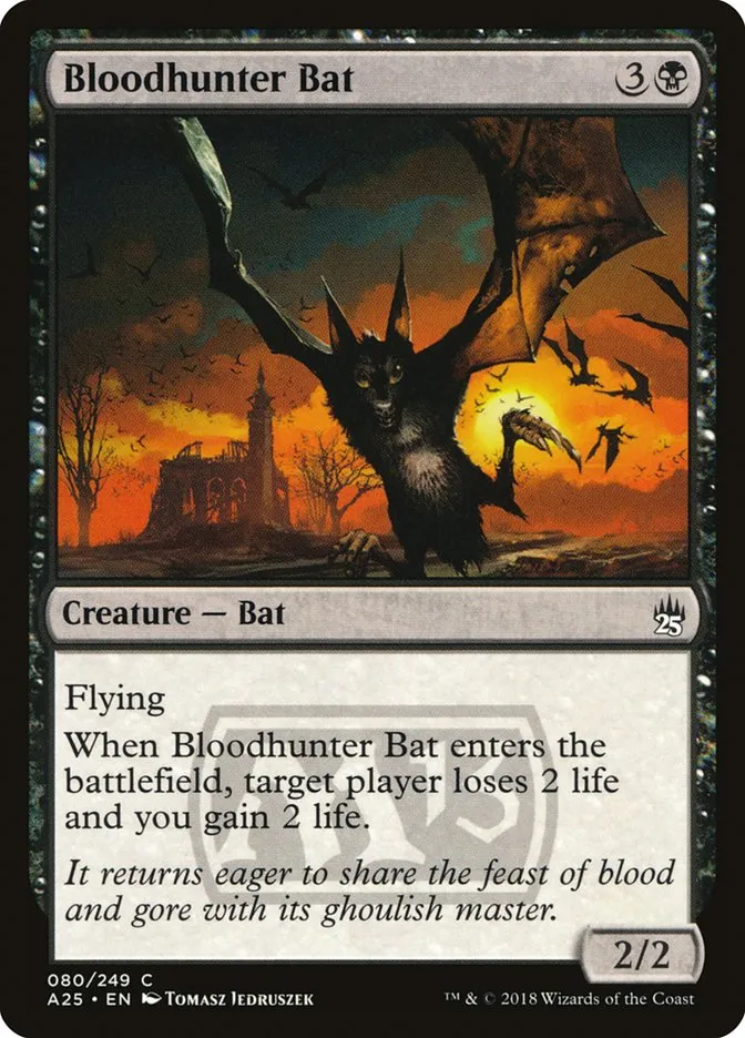 2018 Masters 25 Bloodhunter Bat common #80 unlisted card image
